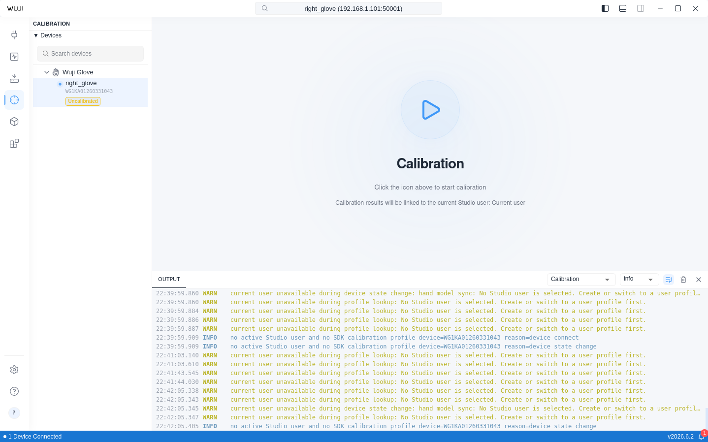 Calibration home page