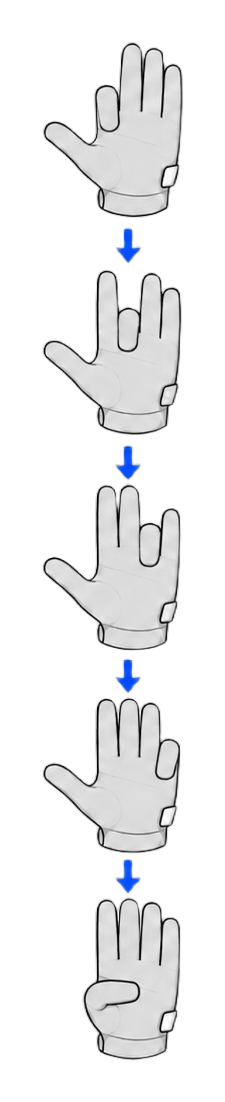 Curl fingers one by one